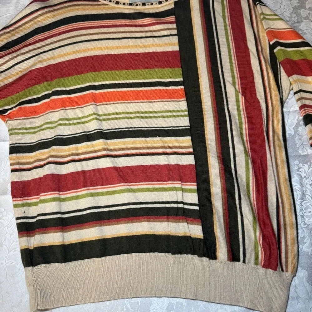 Alfred Dunner Vibrant Striped Sweater